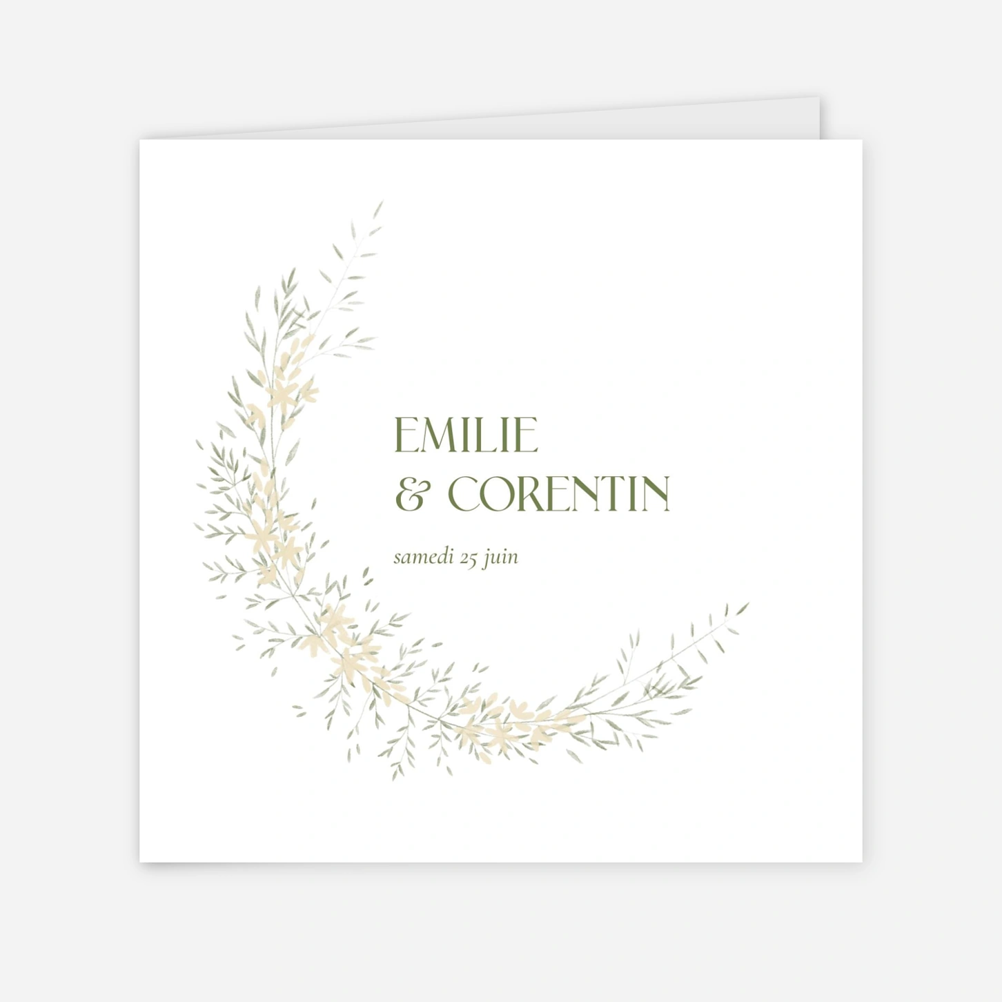 Faire-part mariage Union fleurie
