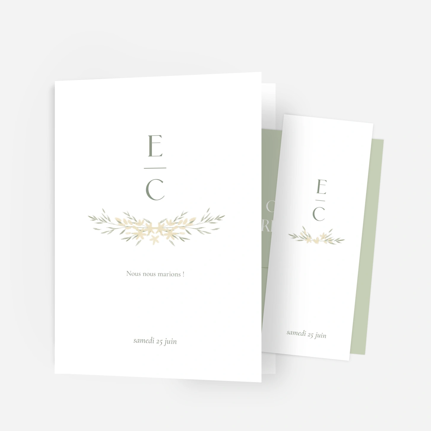 Faire-part mariage Union fleurie