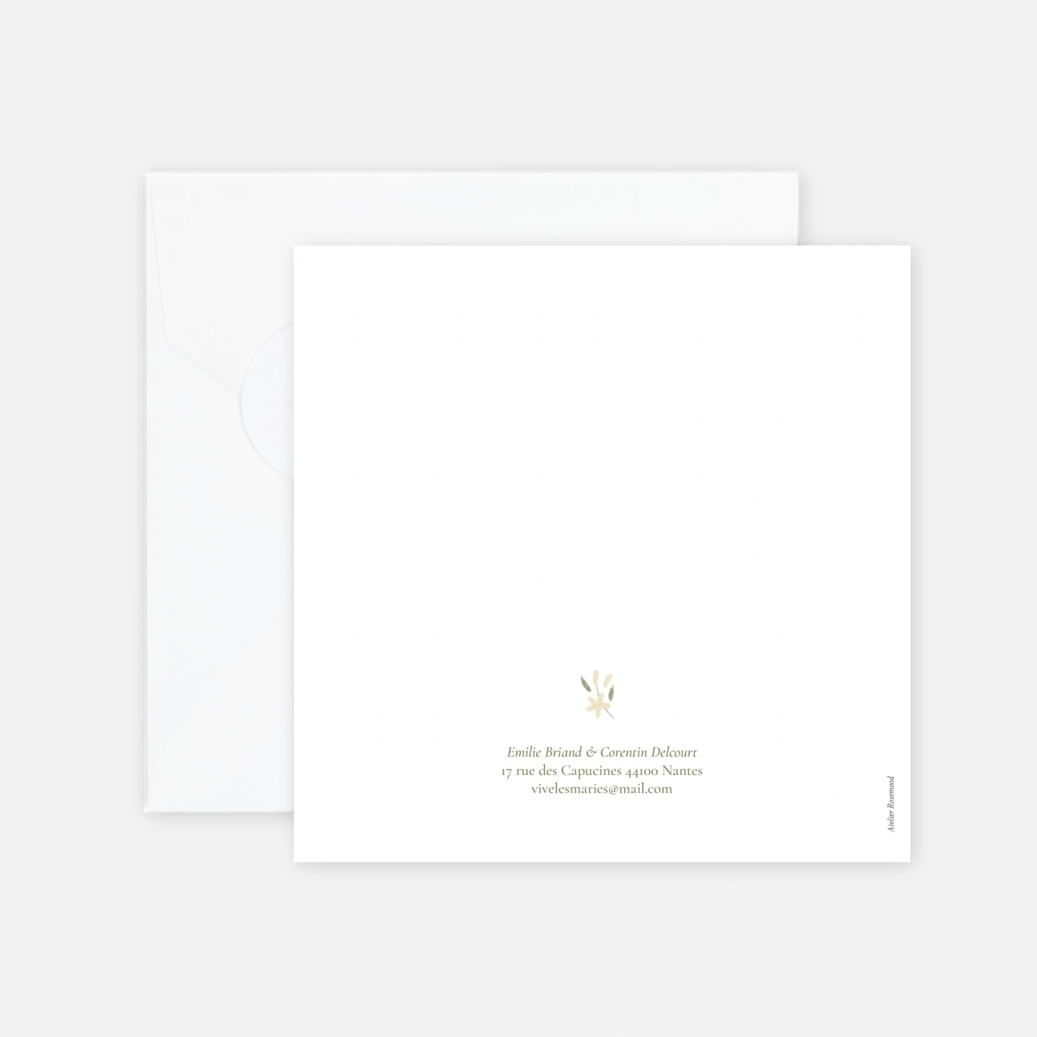 Faire-part mariage Union fleurie