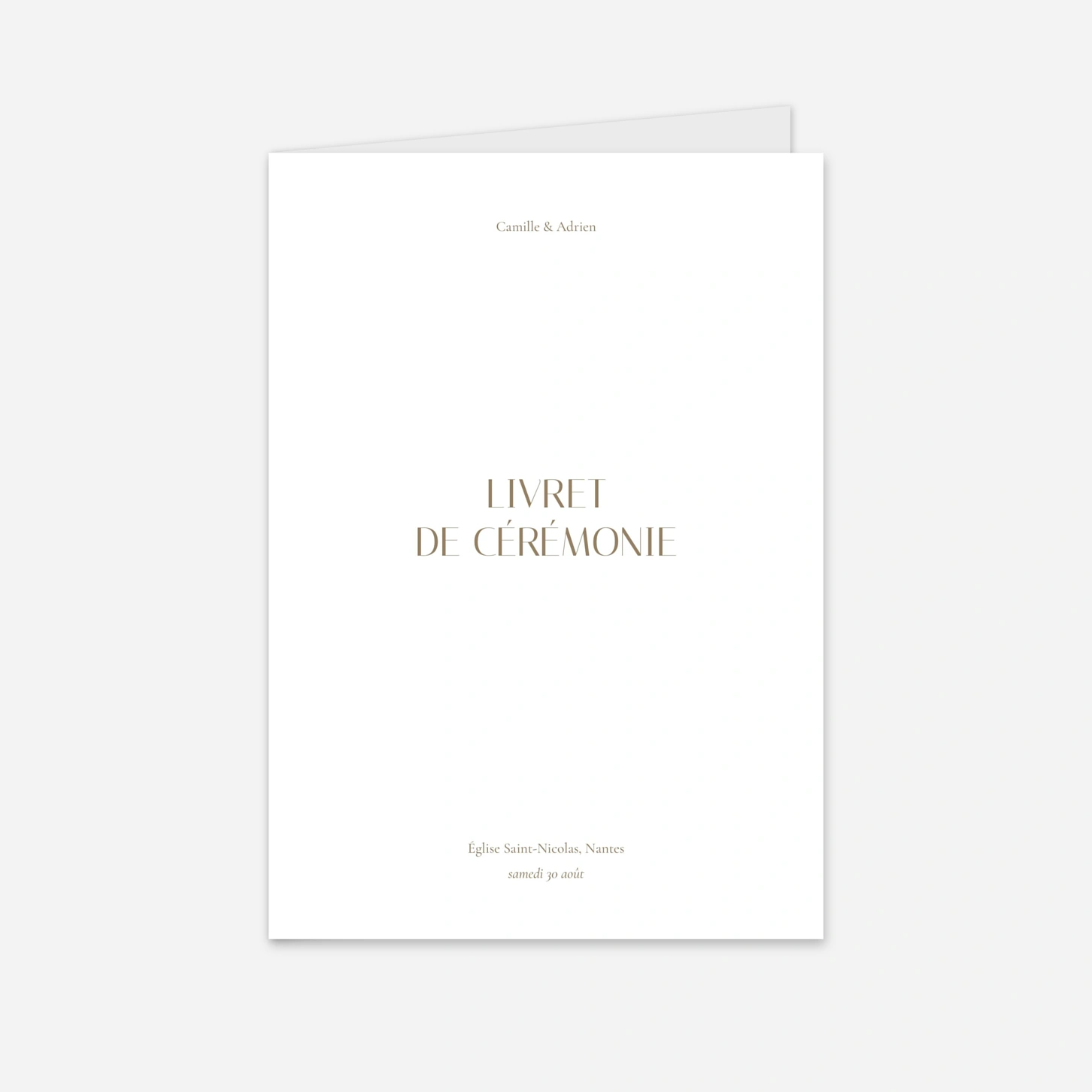 Livret de messe mariage Unis