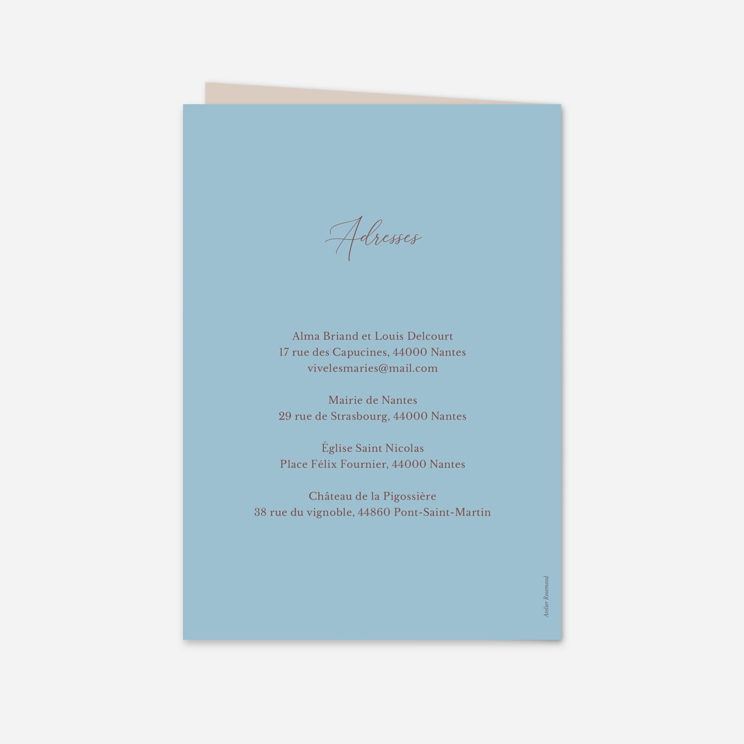 Faire-part de mariage Vague câline
