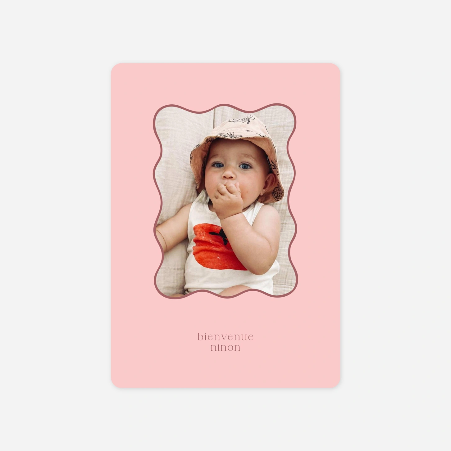 Faire-part naissance Vague d'amour