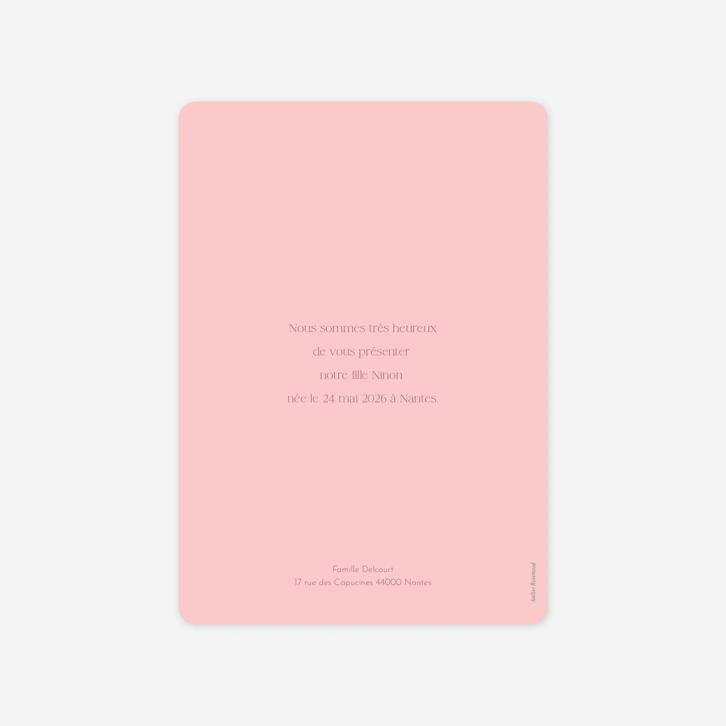 Faire-part naissance Vague d'amour