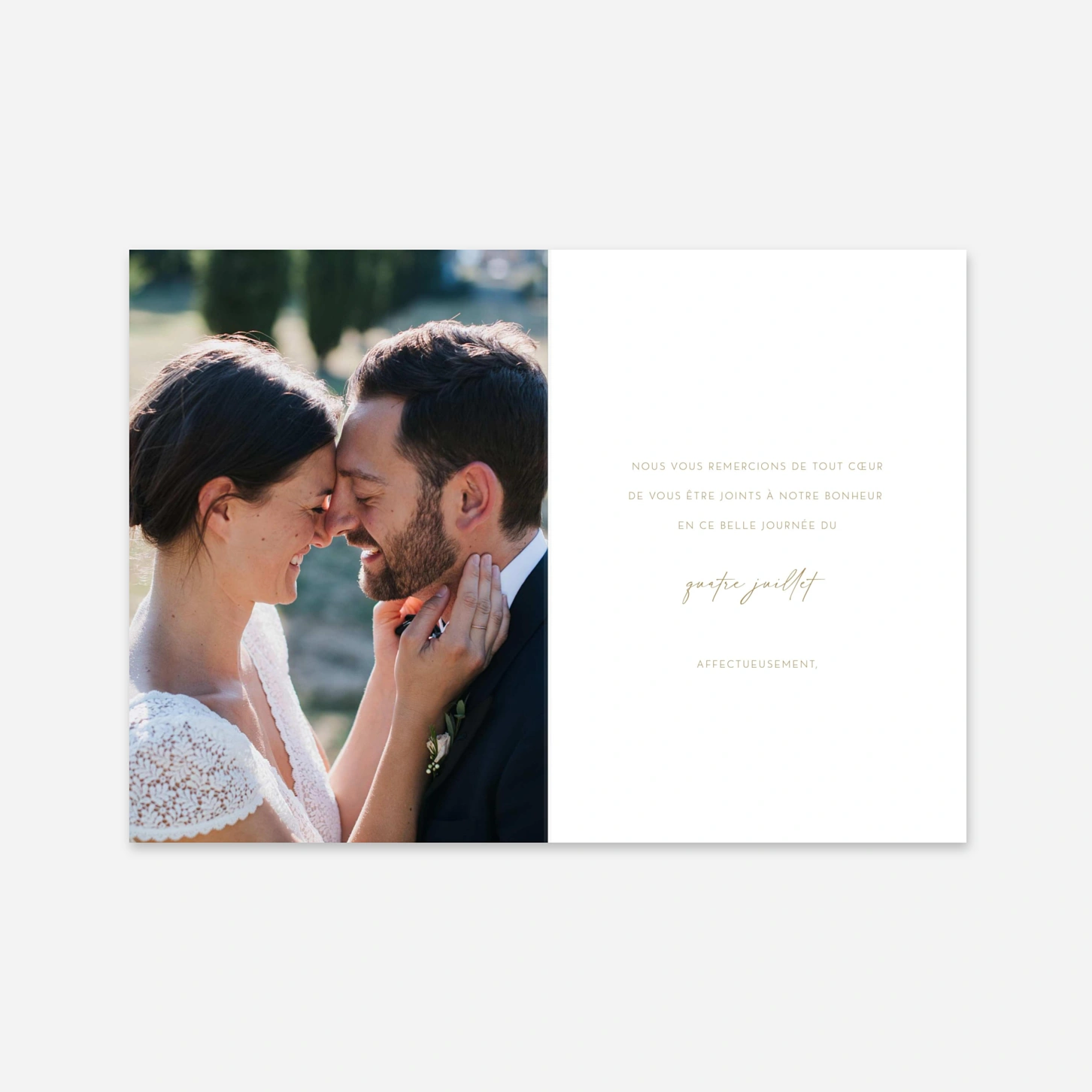 Carte de remerciements Valse