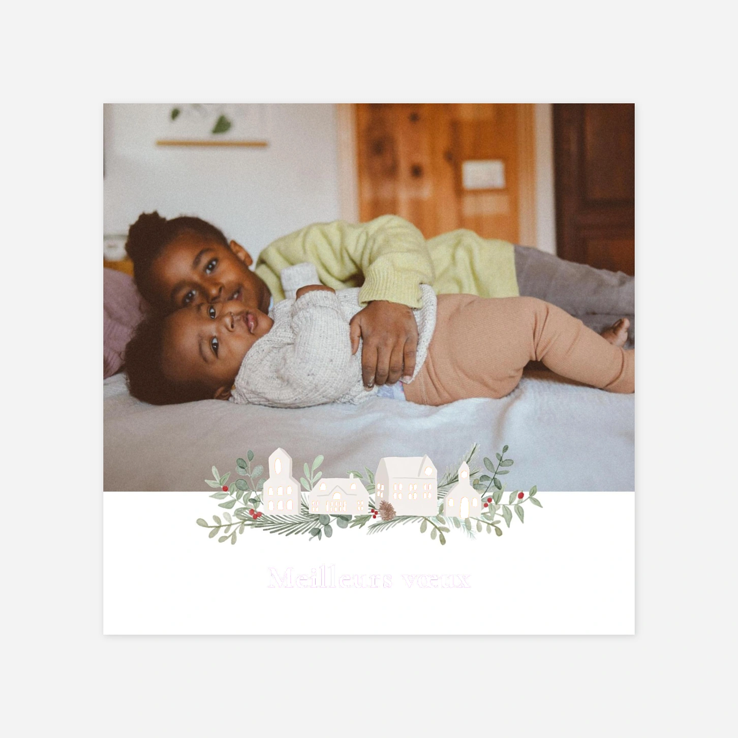 Carte de voeux Village de Noël