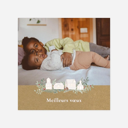 Carte de voeux Village de Noël