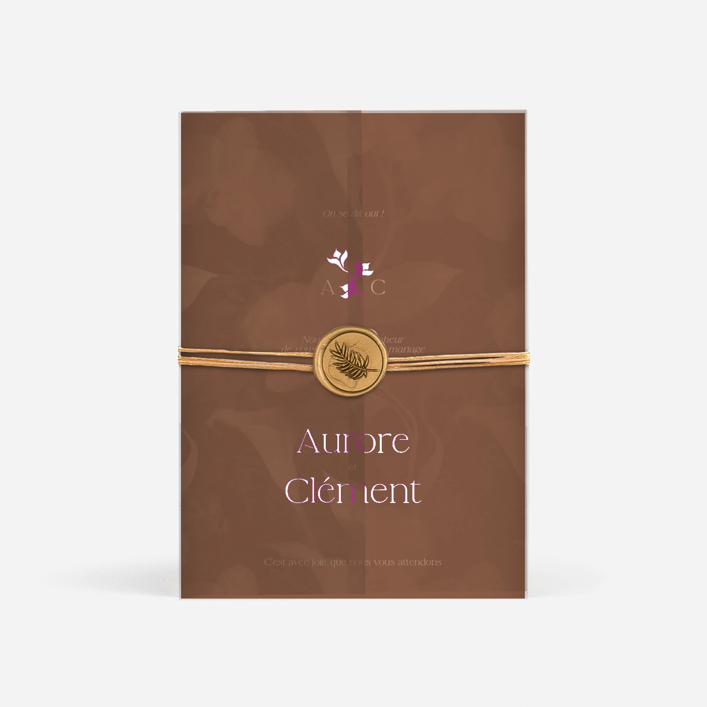 Faire-part mariage Velours floral