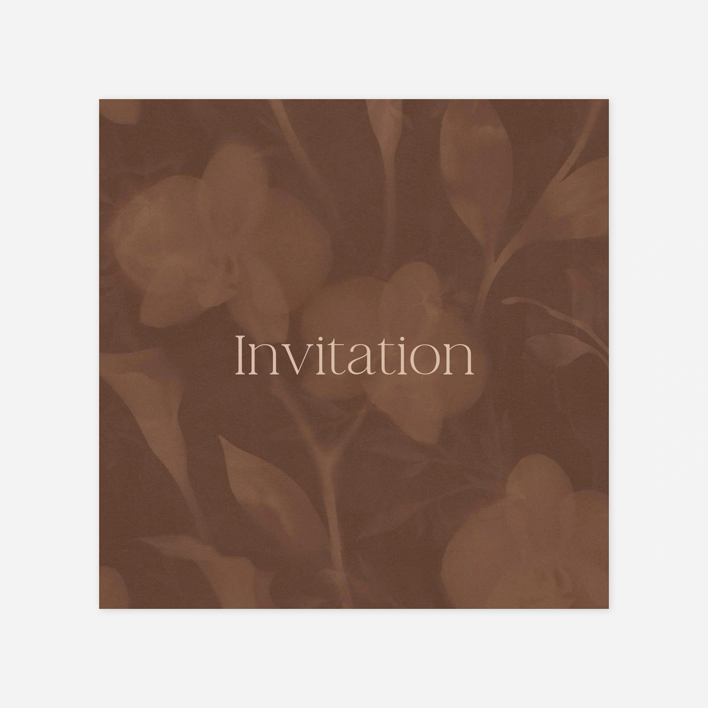 Carton d'invitation Velours floral