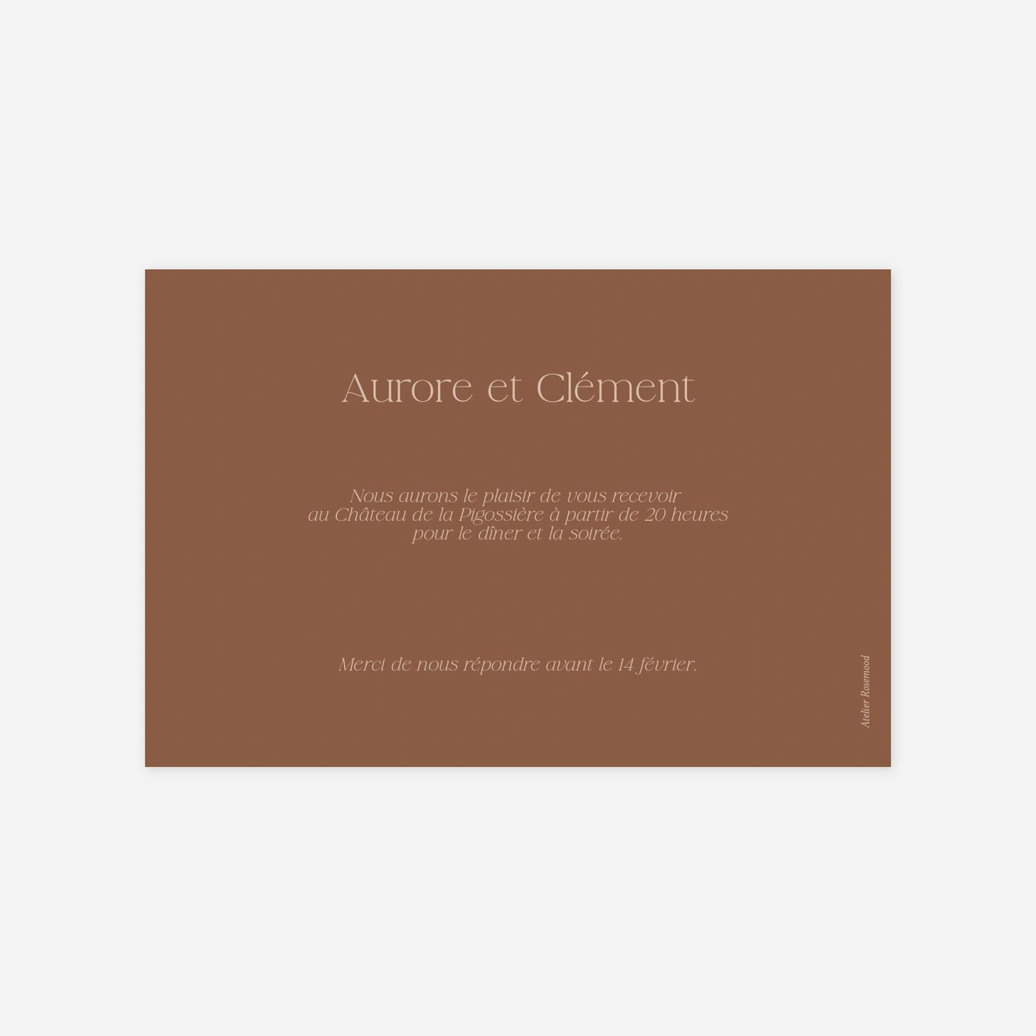 Carton d'invitation Velours floral
