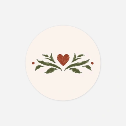 Étiquette cadeau Noël Vœux brodés