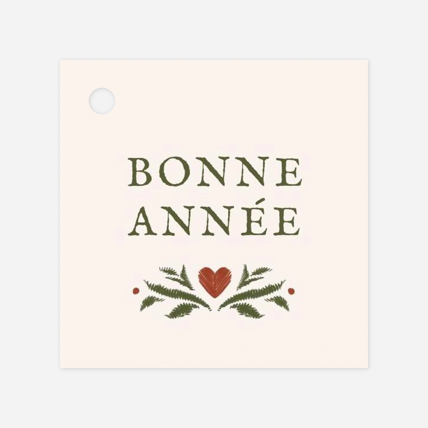 Étiquette perforée Noël Vœux brodés