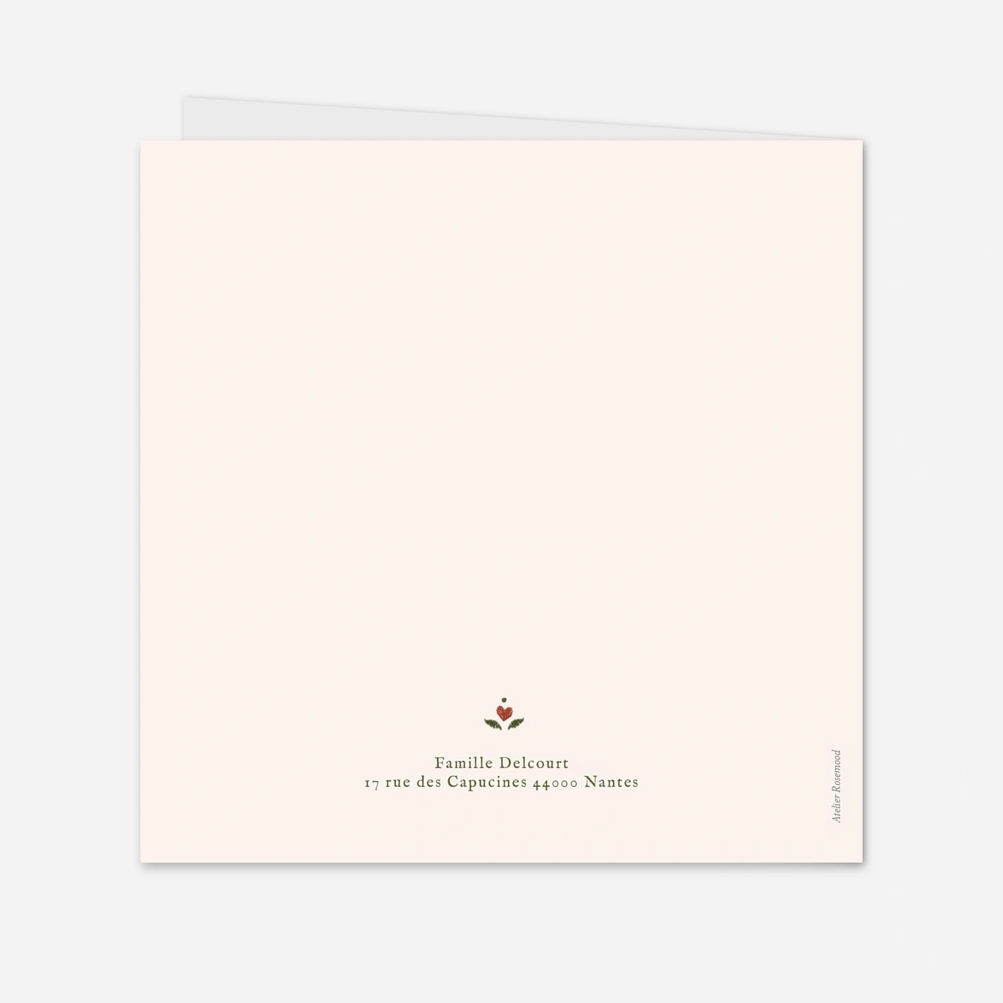 Carte de voeux Vœux brodés