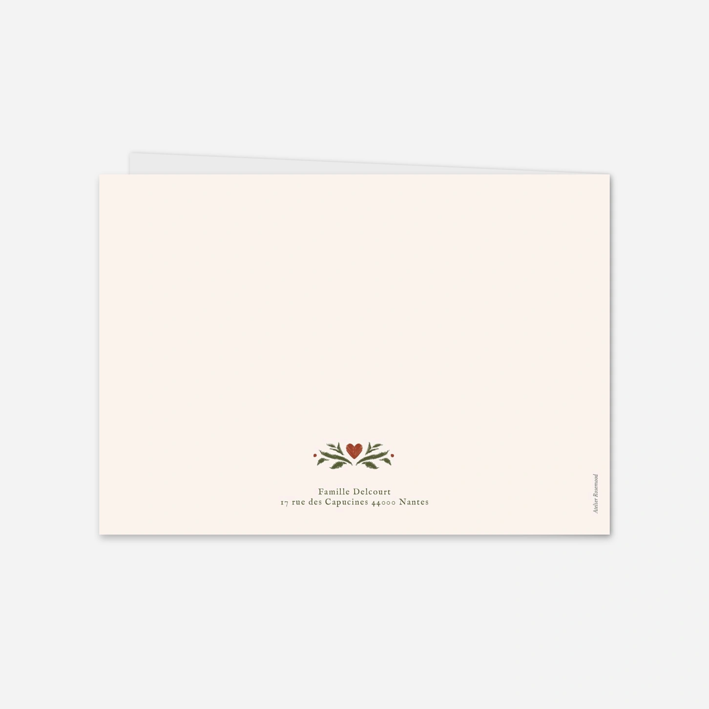 Carte de voeux Vœux brodés