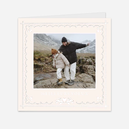 Carte de voeux Vœux brodés