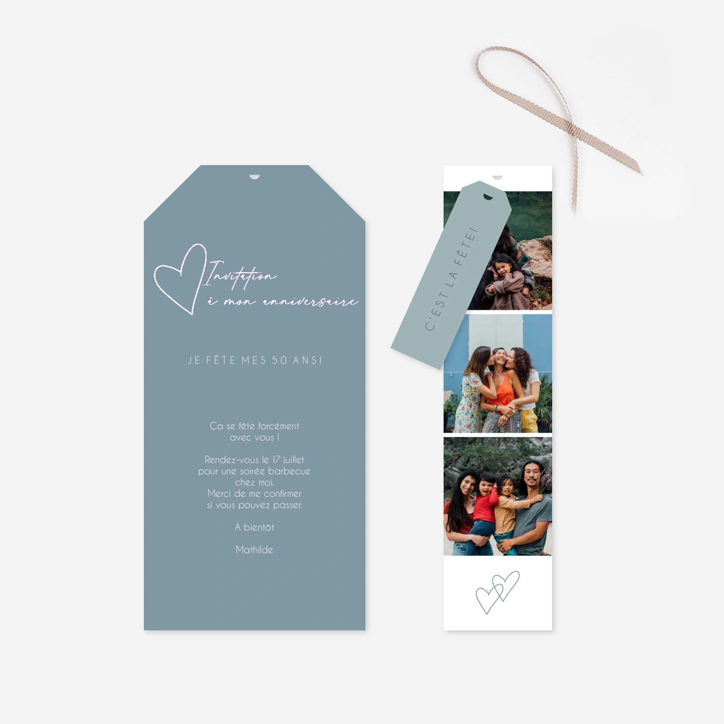 invitation anniversaire Souvenirs précieux